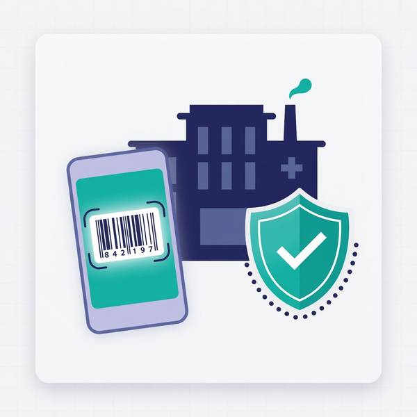 Phone barcode and lab illustration